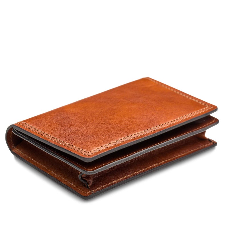 Bosca | Menâ€™s 2 Pocket Card Case Wallet w/I.D. Window in Dolce Italian Leather - Image 3